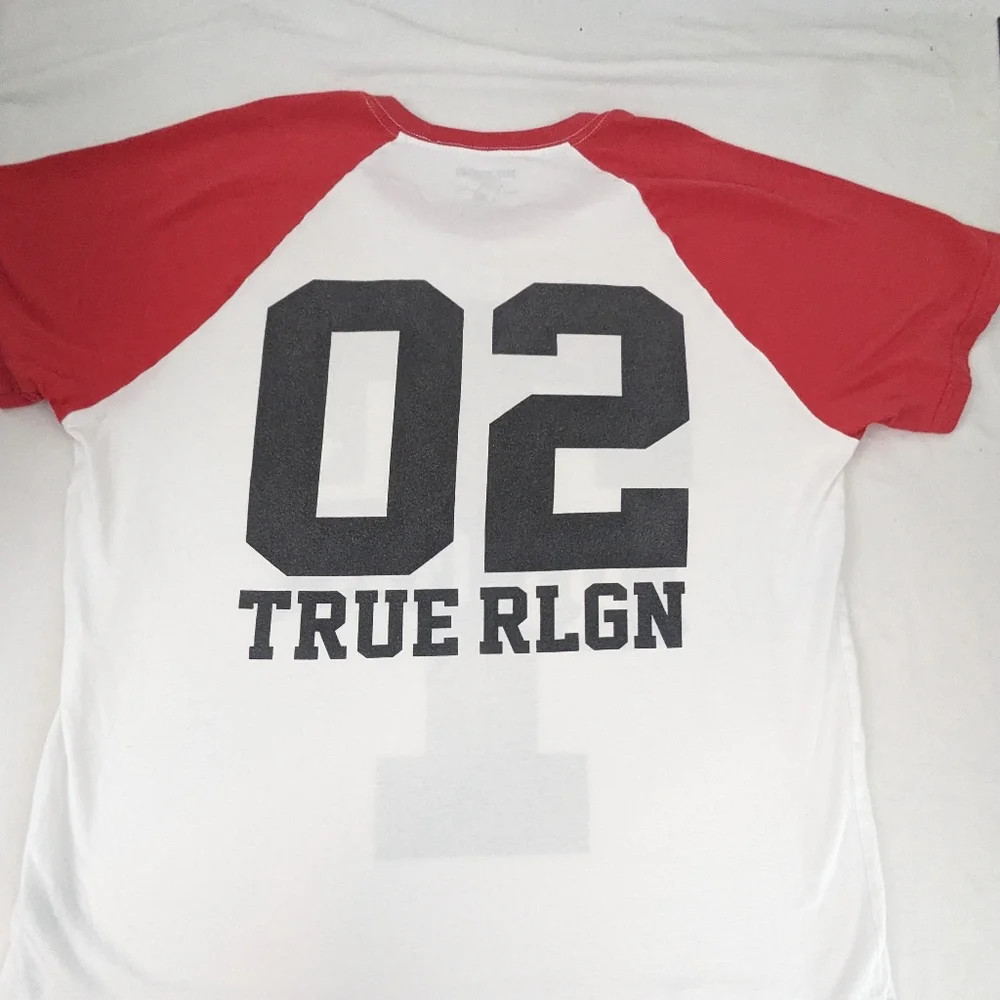 True Religion Red and White Jersey XXL